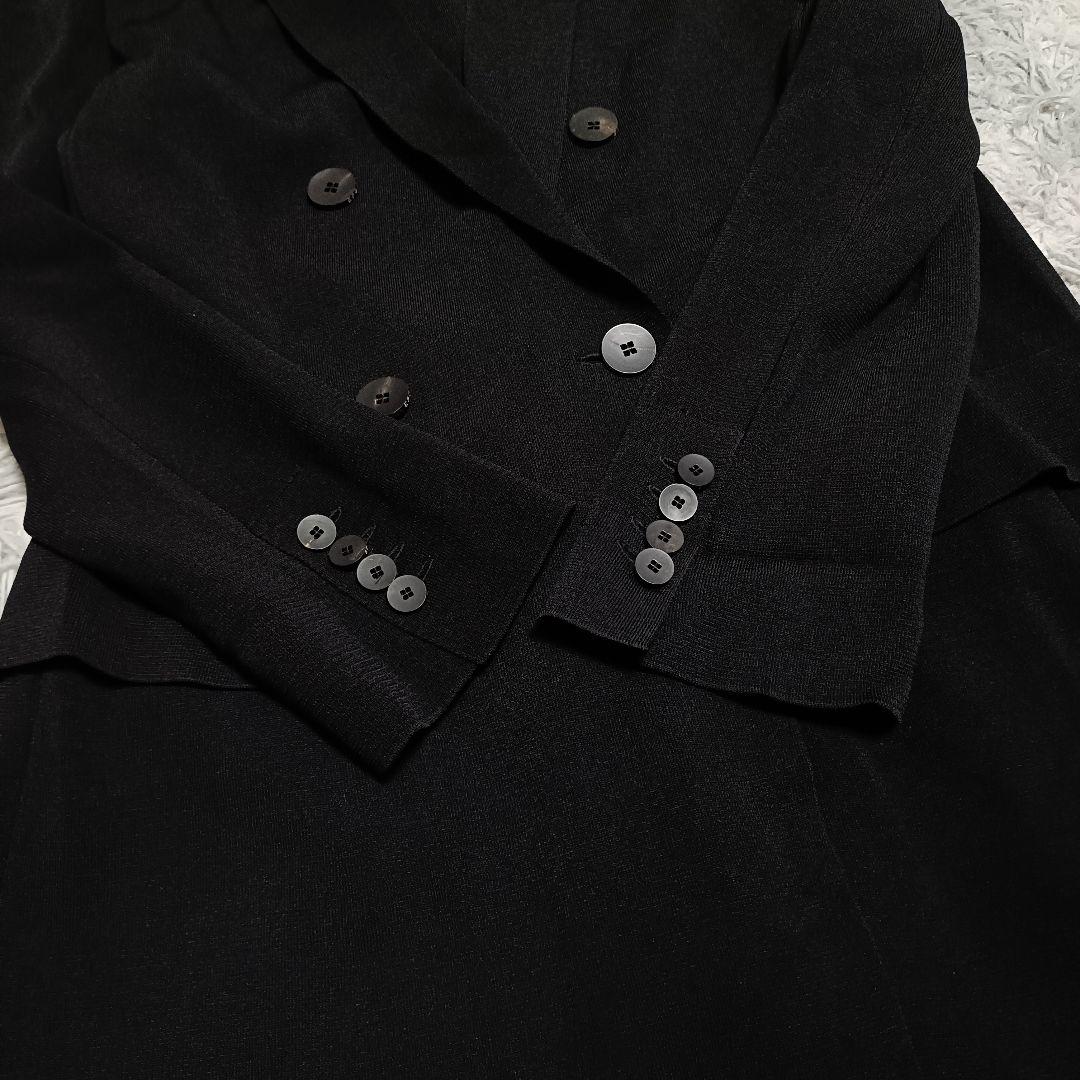 EPOCA エポカ テーラードジャケット ダブルブレスト ストレッチ✨️L 黒