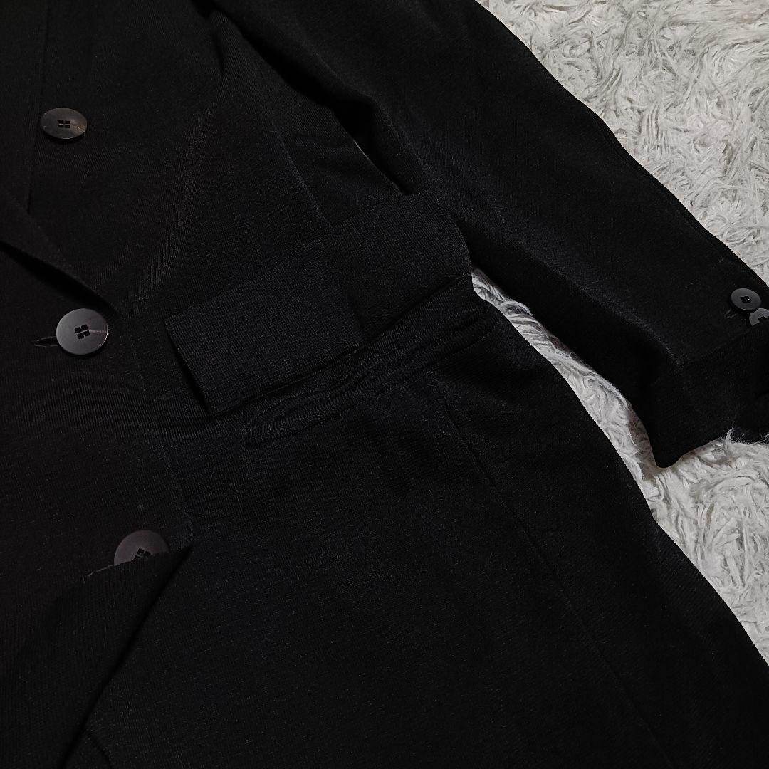 EPOCA エポカ テーラードジャケット ダブルブレスト ストレッチ✨️L 黒