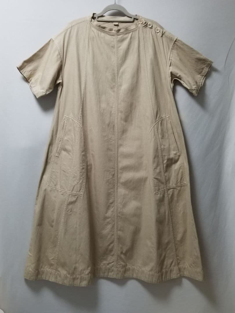 uco　45R　シャツチノドレス　ベージュ　コットン100%　日本製　人気