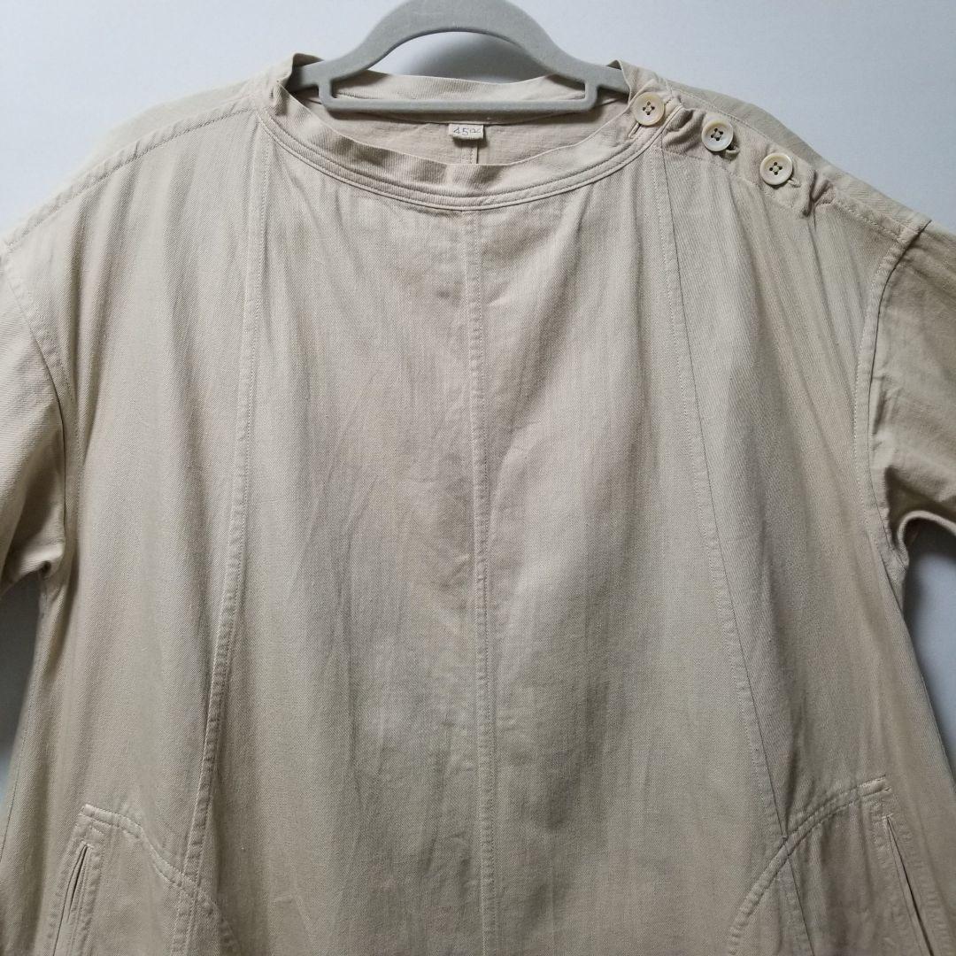 uco　45R　シャツチノドレス　ベージュ　コットン100%　日本製　人気