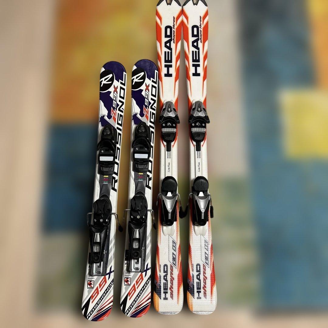 ショートスキー板、ロシニョール、ヘッド、セット。