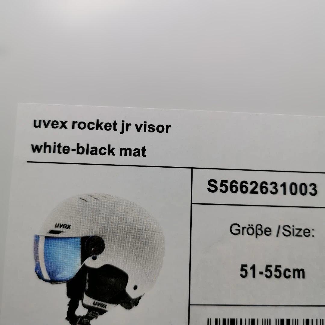 uvex rocket jr visor 白 スキー スノボ ヘルメット 子供