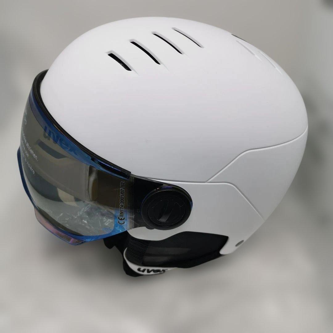 uvex rocket jr visor 白 スキー スノボ ヘルメット 子供