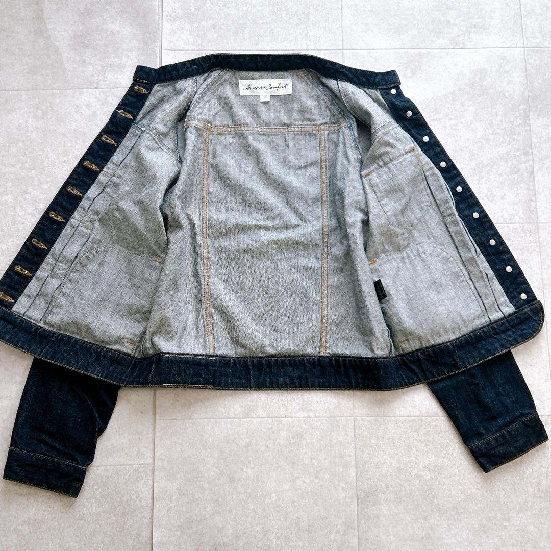 極美品✨si-si-si comfort スタンドカラー デニムジャケット 38