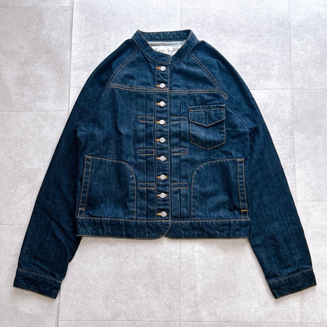 極美品✨si-si-si comfort スタンドカラー デニムジャケット 38
