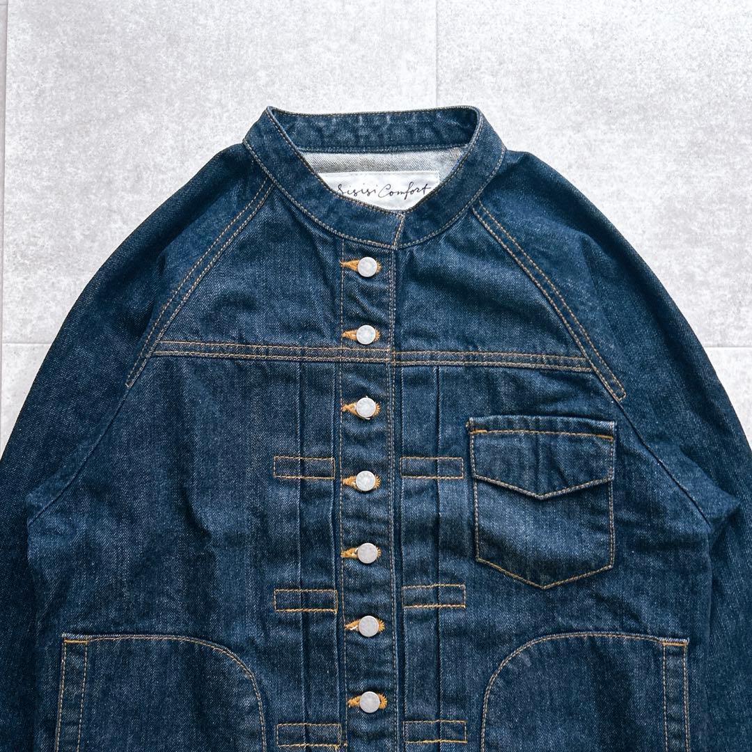極美品✨si-si-si comfort スタンドカラー デニムジャケット 38