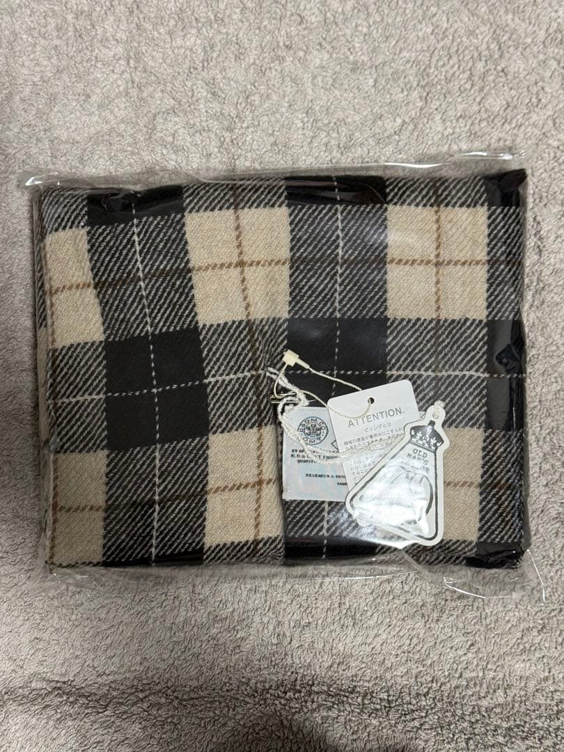 オールドマンズテーラー・ CHECK MUFFLER・BLACK WALLACE