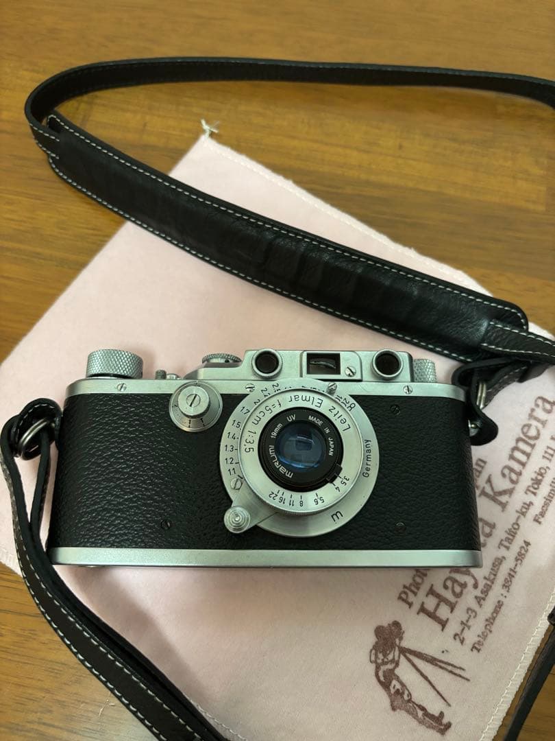 バルナックleicaとElmar 5cm 美品　早田カメラ購入　おまけ多数付