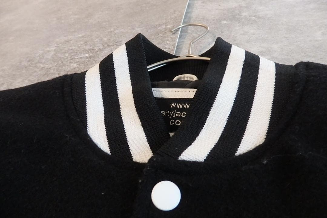 varsityjackets09 スタジャン ワッペン レザー袖 XL相当