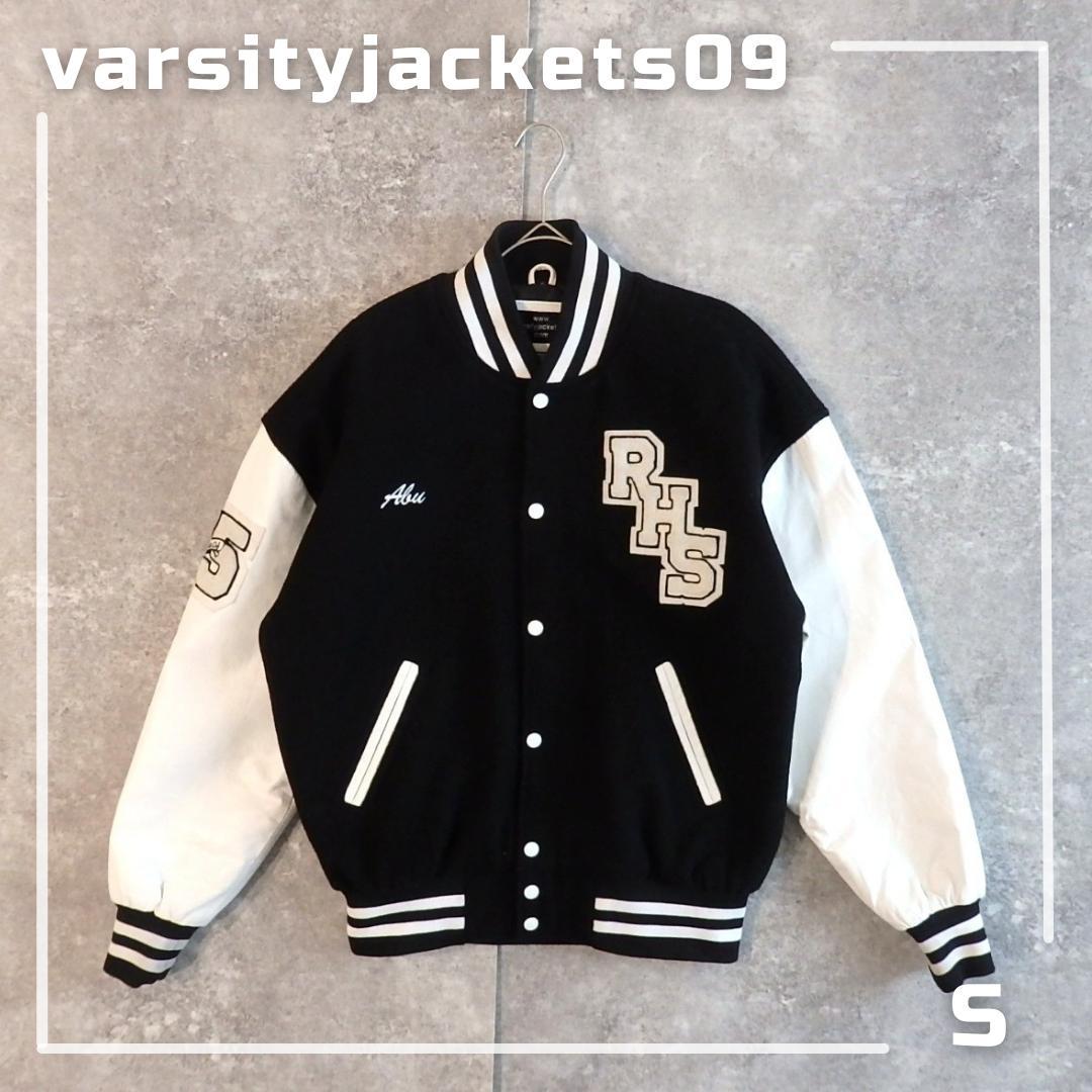 varsityjackets09 スタジャン ワッペン レザー袖 XL相当