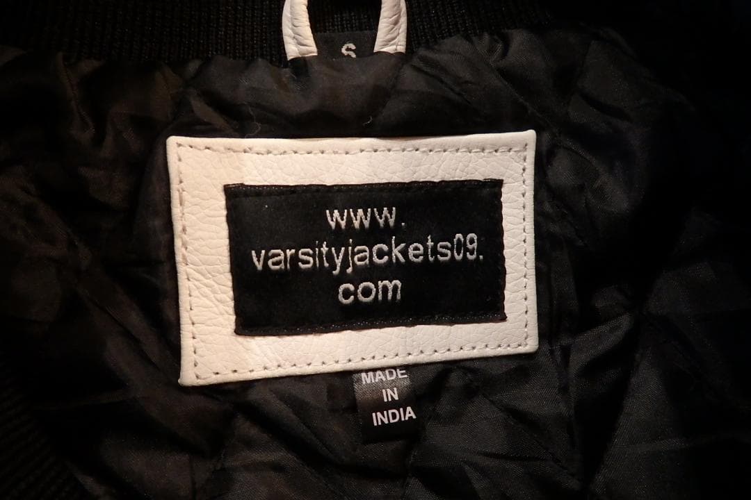 varsityjackets09 スタジャン ワッペン レザー袖 XL相当