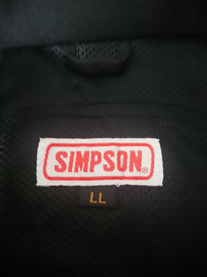 値下 SIMPSON ライディングジャケット 冬用インナー付き レッド/ブラック