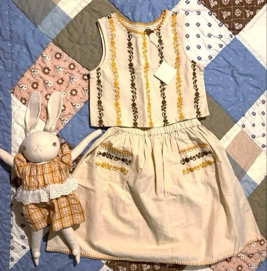 新品未使用Apolina 5-7yノースリーブトップとスカートセット