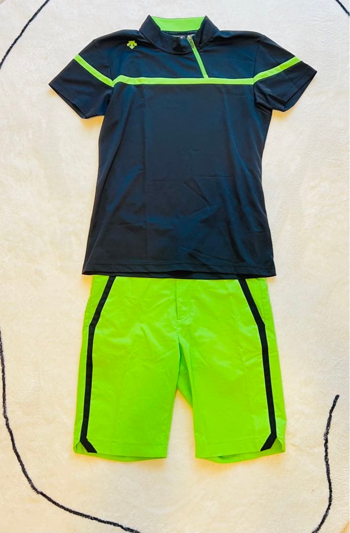 中田英寿愛用　デサントゴルフ　セットアップ　夏用　ウエア　descents