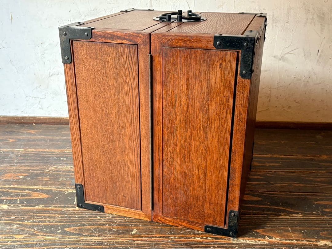 折りたたみ式 薬箪笥 多引出 年代物 インテリア アンティーク 昭和レトロ当時物