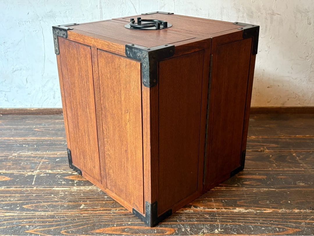 折りたたみ式 薬箪笥 多引出 年代物 インテリア アンティーク 昭和レトロ当時物