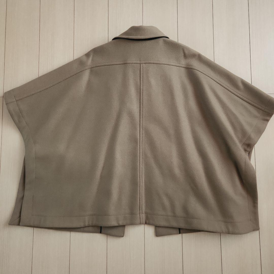 Noble N.Jam ハンティングコート　ケープ　ポンチョ　モカ系　日本製