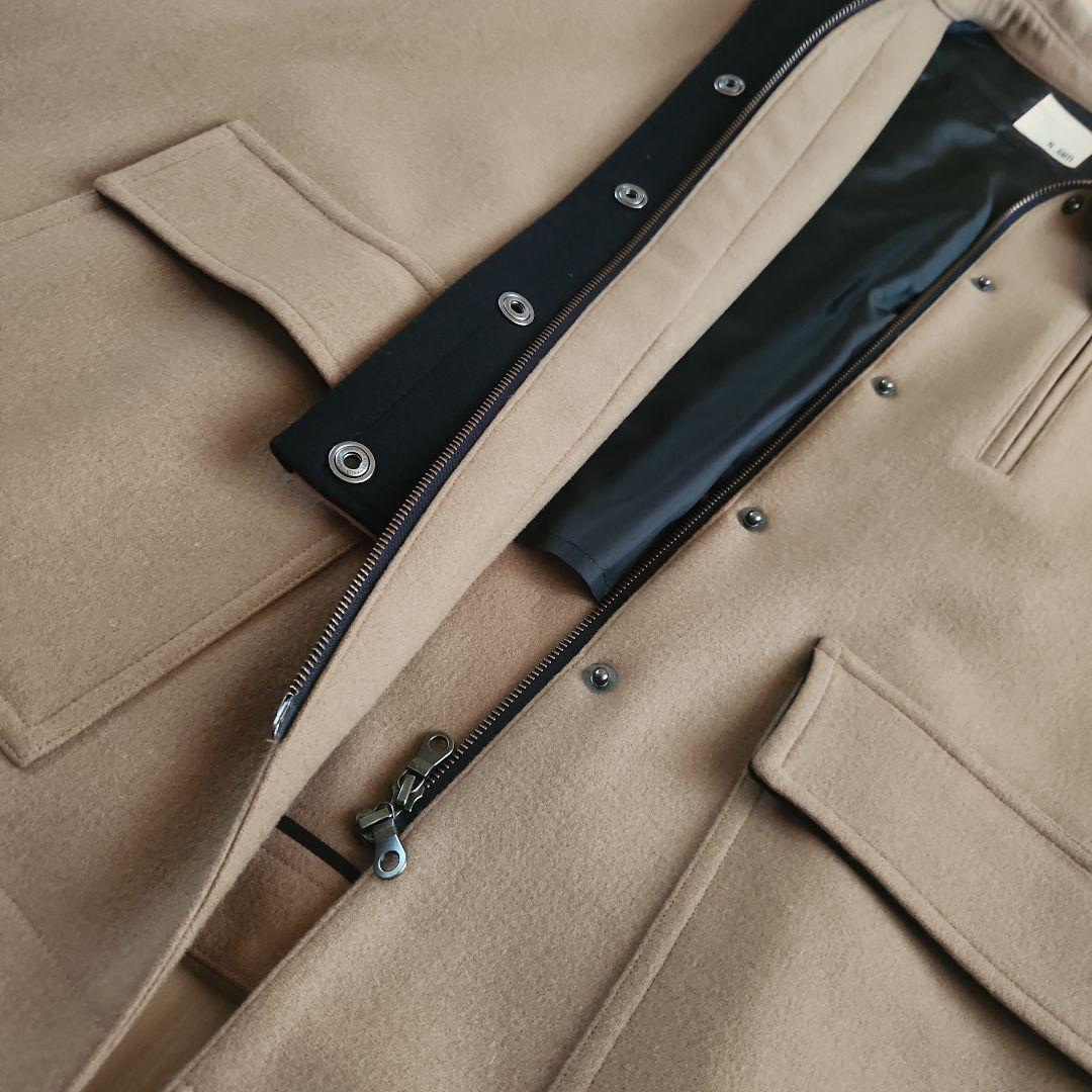 Noble N.Jam ハンティングコート　ケープ　ポンチョ　モカ系　日本製