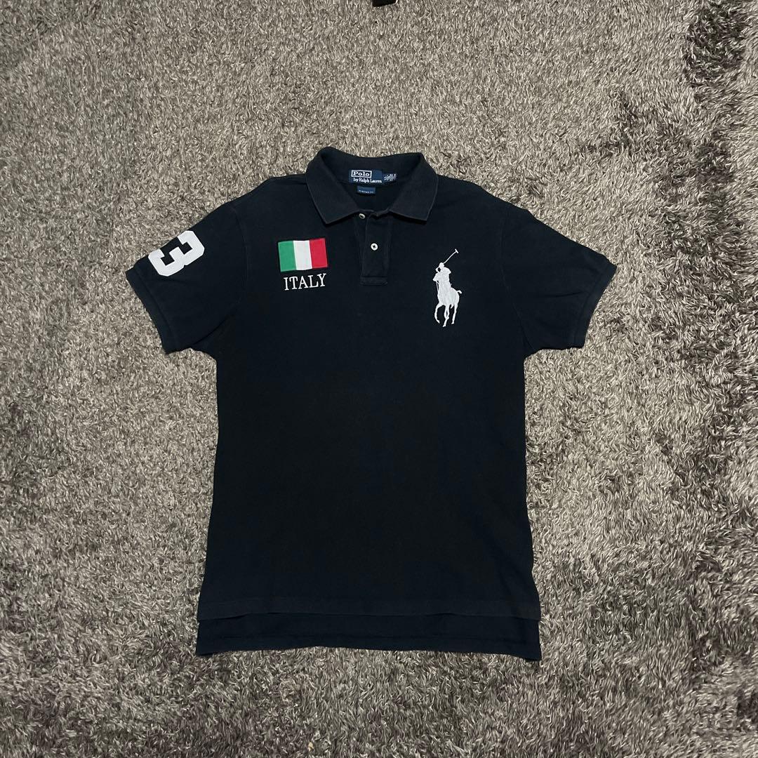 ポロバイラルフローレン 半袖 ポロシャツ イタリア 刺繍ロゴ ビッグポニー LL
