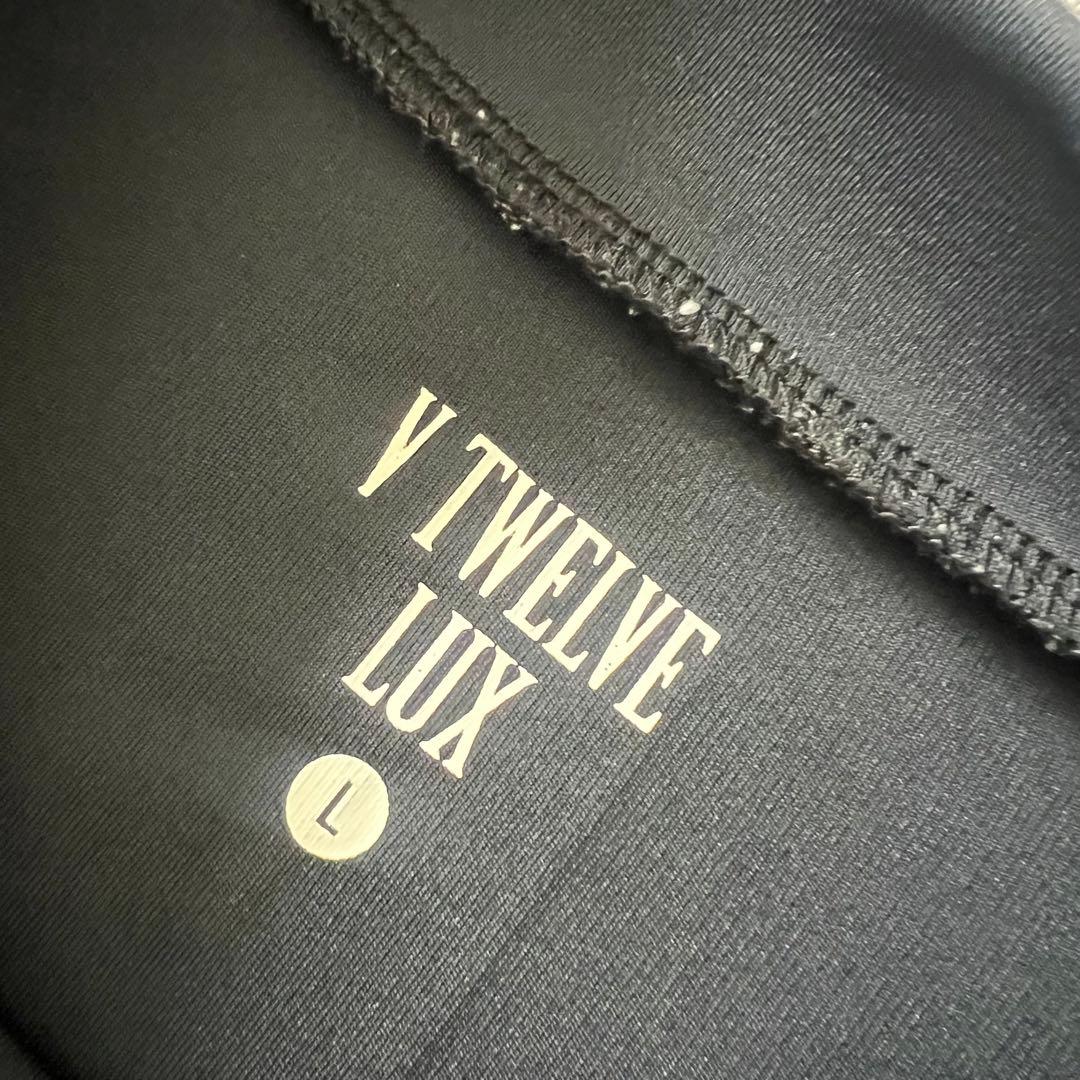 V12 LX 3D MOCK モックネック　現行　メンズ　半袖シャツ　黒　L