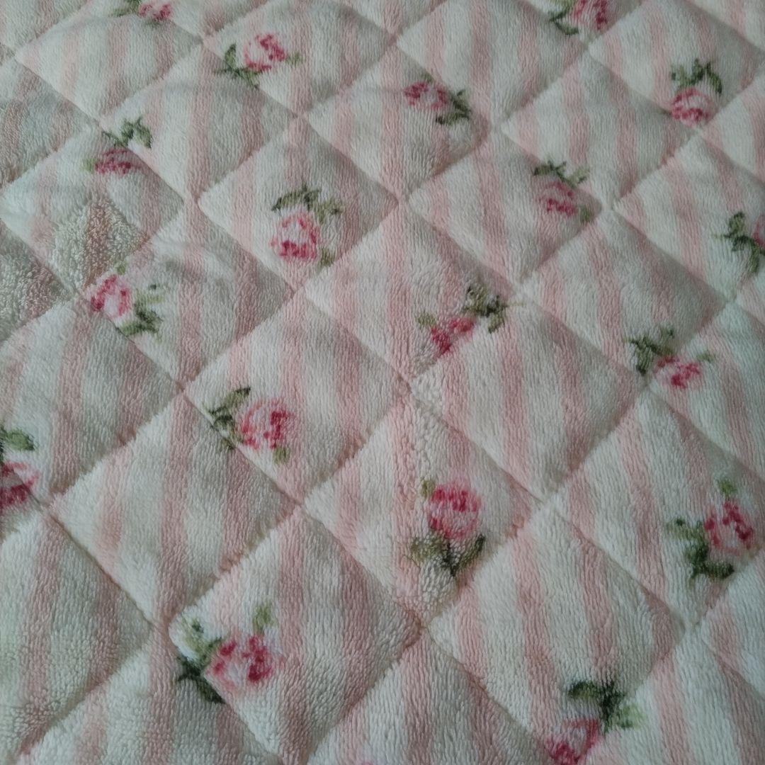 ローラアシュレイ　ローズ柄　敷きパッド　ダブル