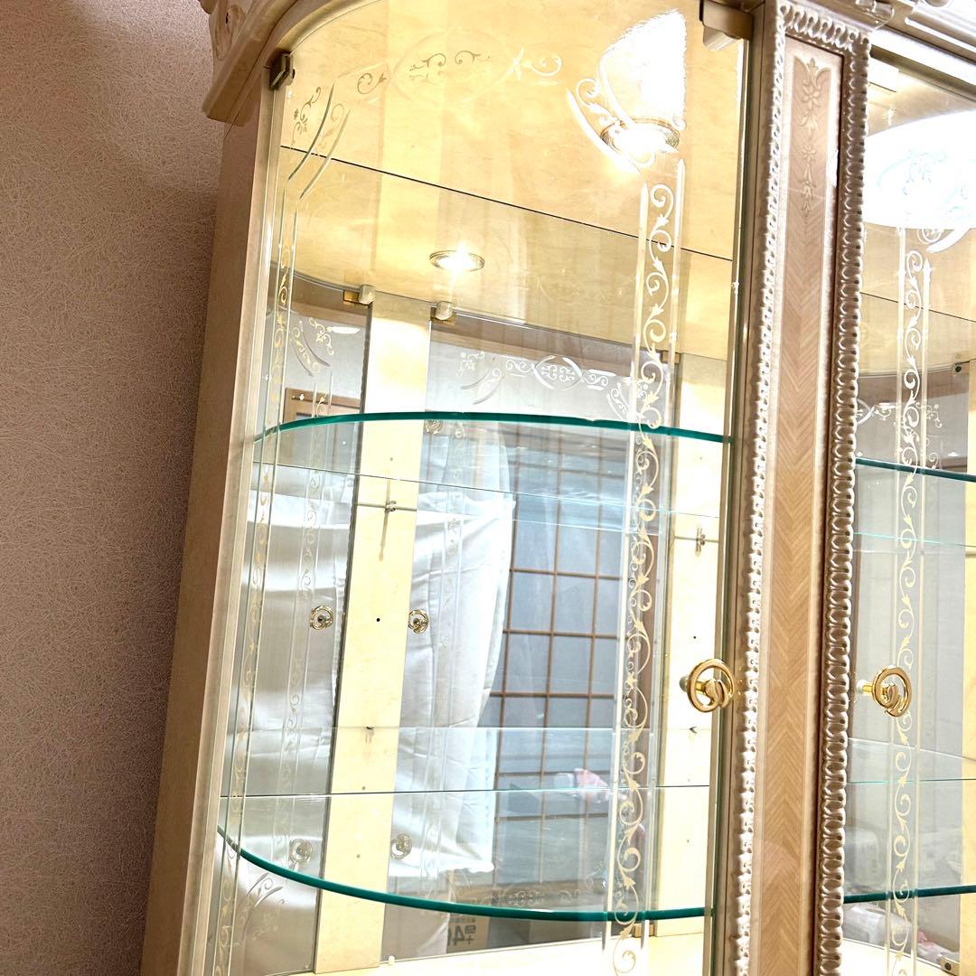 美品✨サルタレッリ　ヴェルサイユ　棚　アンティーク　照明　猫脚　ガラス　高級