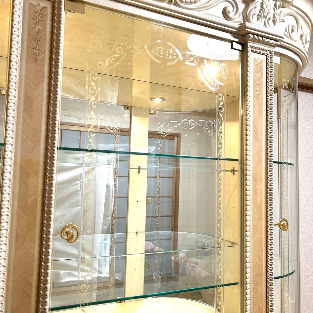 美品✨サルタレッリ　ヴェルサイユ　棚　アンティーク　照明　猫脚　ガラス　高級