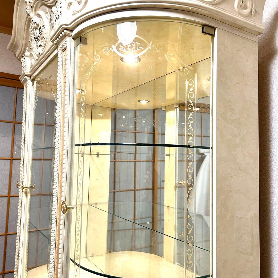 美品✨サルタレッリ　ヴェルサイユ　棚　アンティーク　照明　猫脚　ガラス　高級