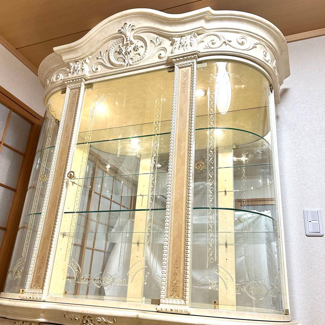 美品✨サルタレッリ　ヴェルサイユ　棚　アンティーク　照明　猫脚　ガラス　高級