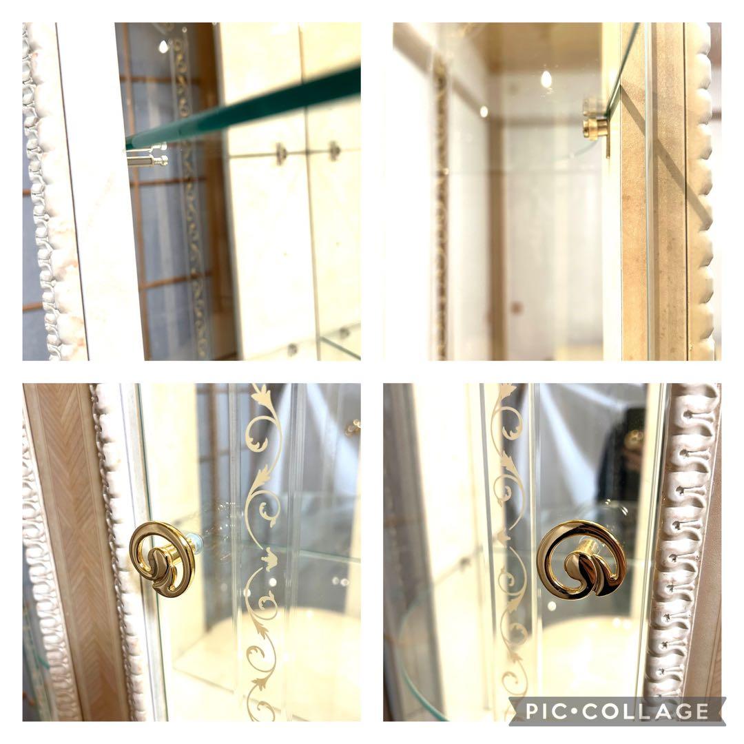 美品✨サルタレッリ　ヴェルサイユ　棚　アンティーク　照明　猫脚　ガラス　高級