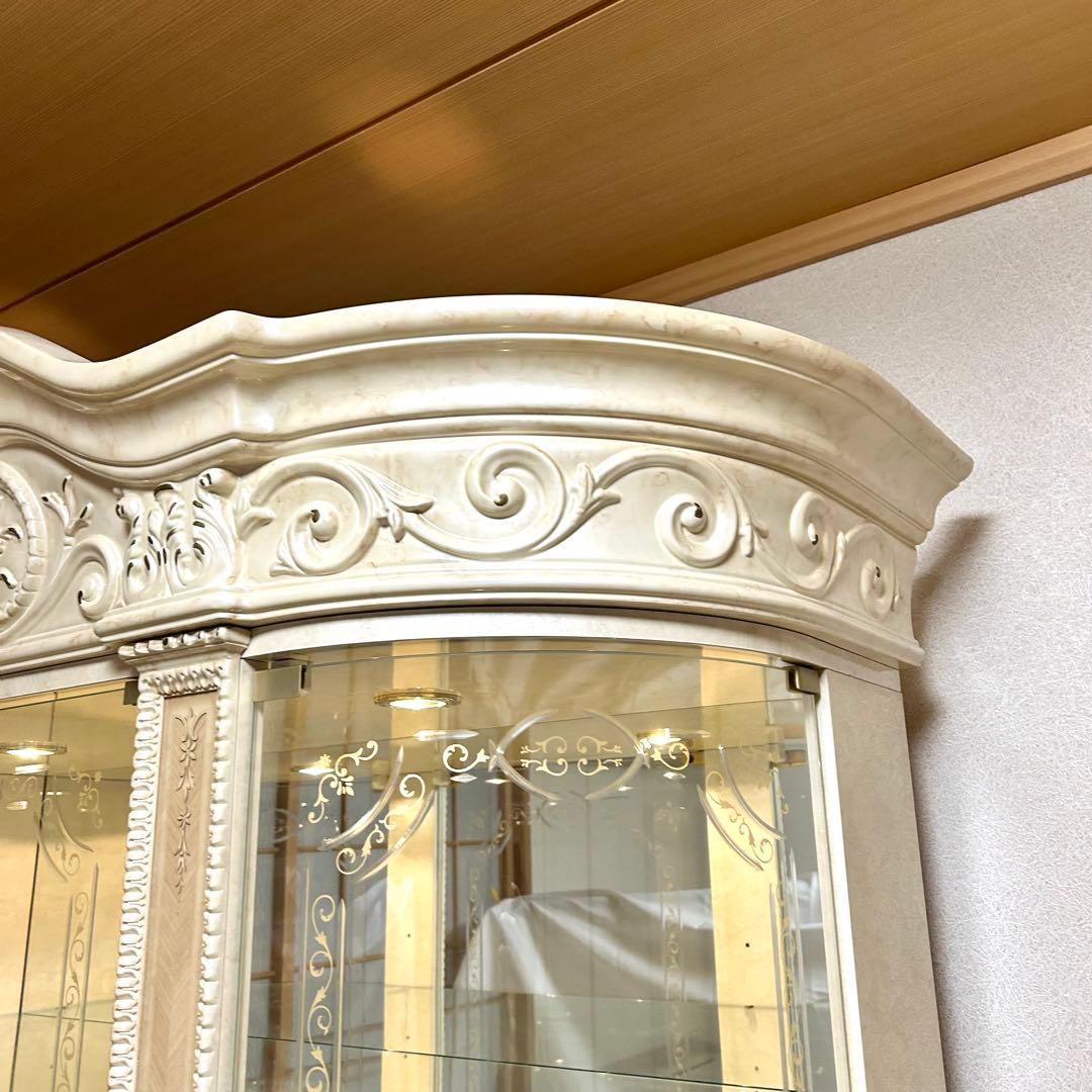 美品✨サルタレッリ　ヴェルサイユ　棚　アンティーク　照明　猫脚　ガラス　高級