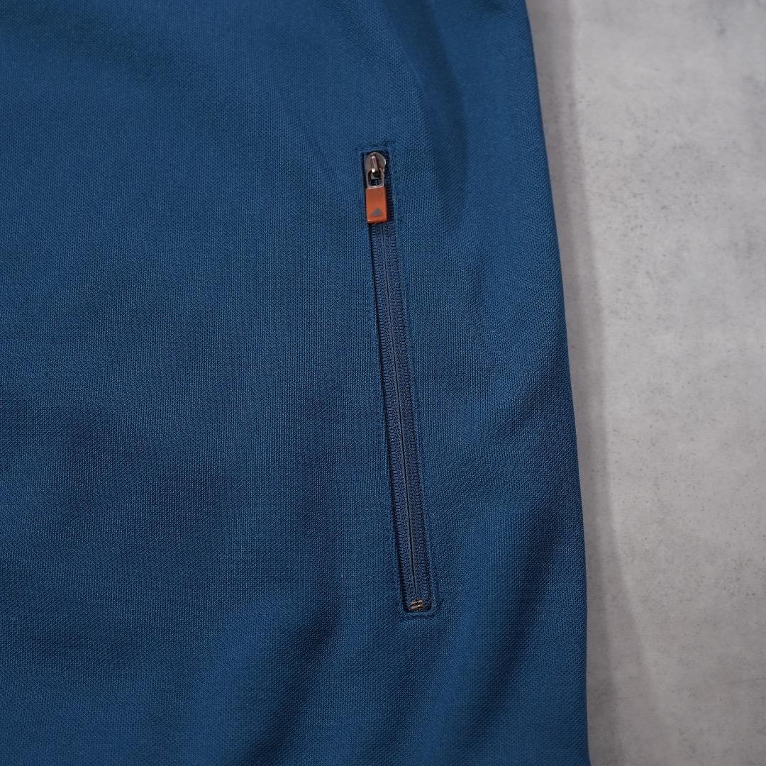 adidas アディダス トラックジャケット 古着 L 青 オレンジ 18274