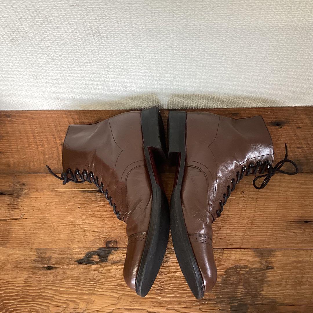 STACY ADAMS レースアップキャップトゥブーツ ブラウン 8 1/2