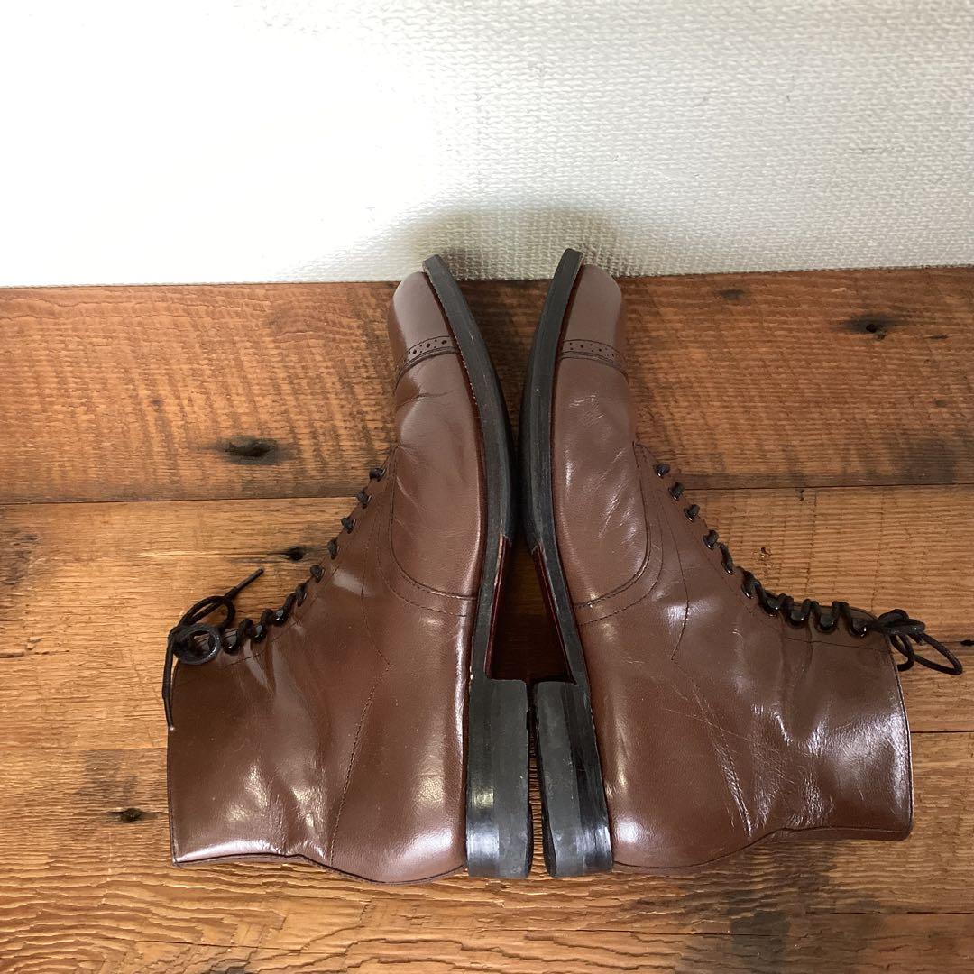 STACY ADAMS レースアップキャップトゥブーツ ブラウン 8 1/2
