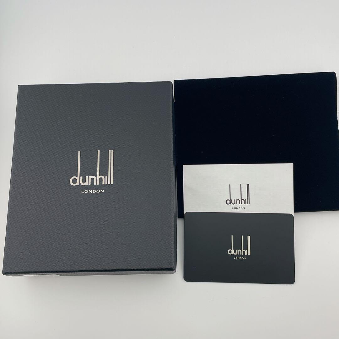 dunhill ダンヒル ネイビー レザー 二つ折り財布