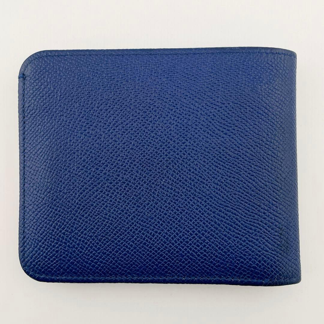 dunhill ダンヒル ネイビー レザー 二つ折り財布