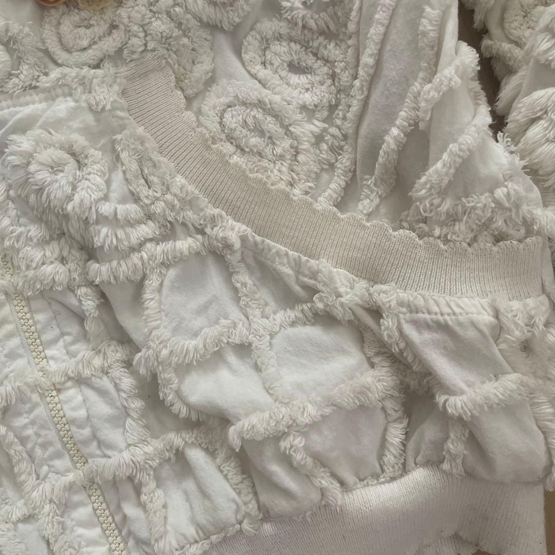 KIKI2♡シェニールのヴィンテージブルゾン グニフニ♡ハートブローチ