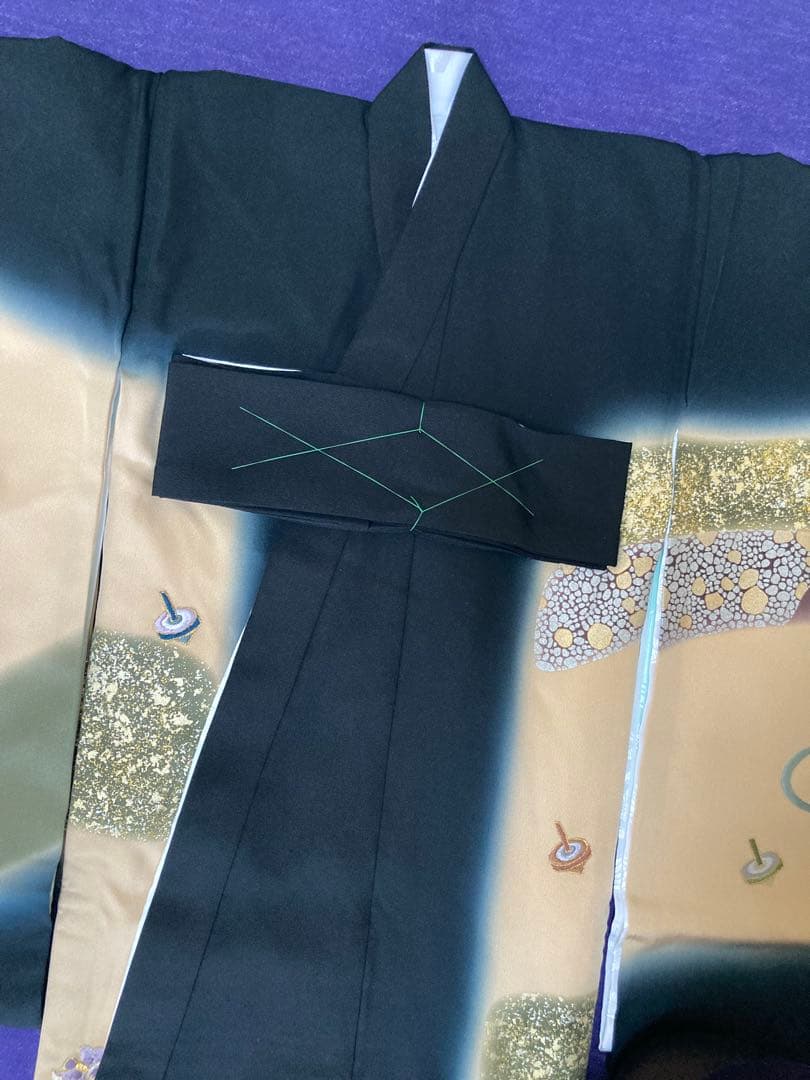 【新品】高級　刺繍　初着　お宮参り着　かぶと　龍柄