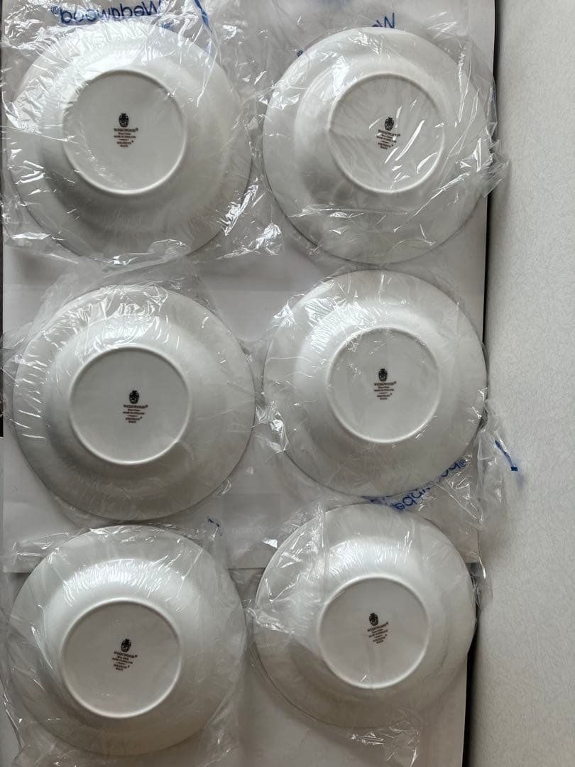 ウェッジウッド ドルフィンホワイト　 スーププレート　６枚