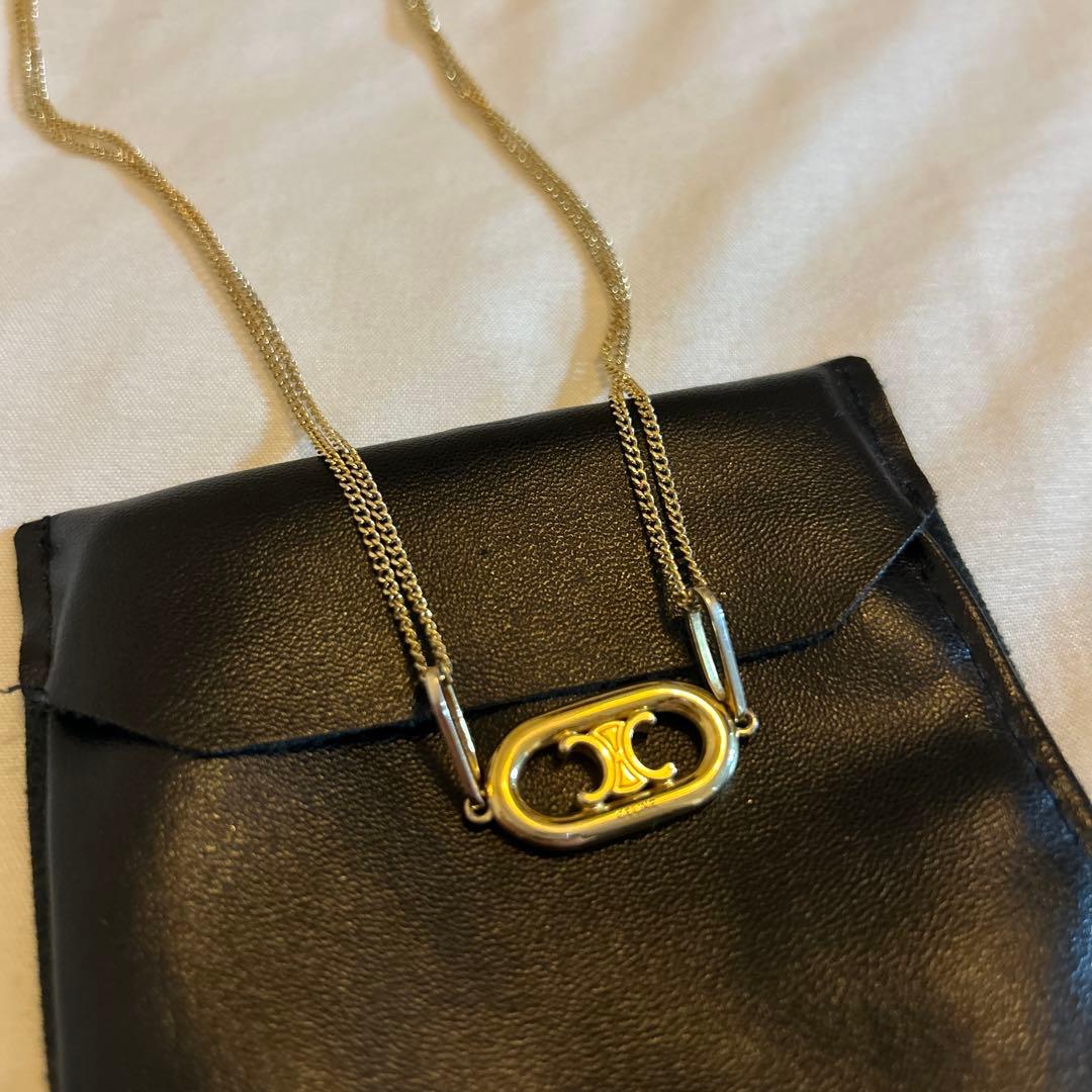 CELlNE セリーヌ トリオンフ ロゴ ネックレス ゴールド