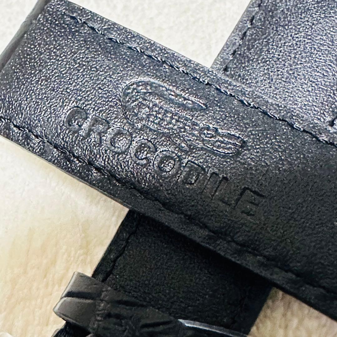 7288#20mm-18mmブラック★本物クロコダイル腕時計用ベルト