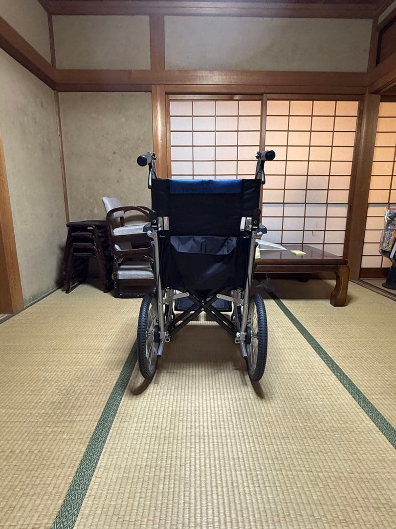 MIKI 車椅子 折りたたみ式 ネイビー 取扱説明書付き