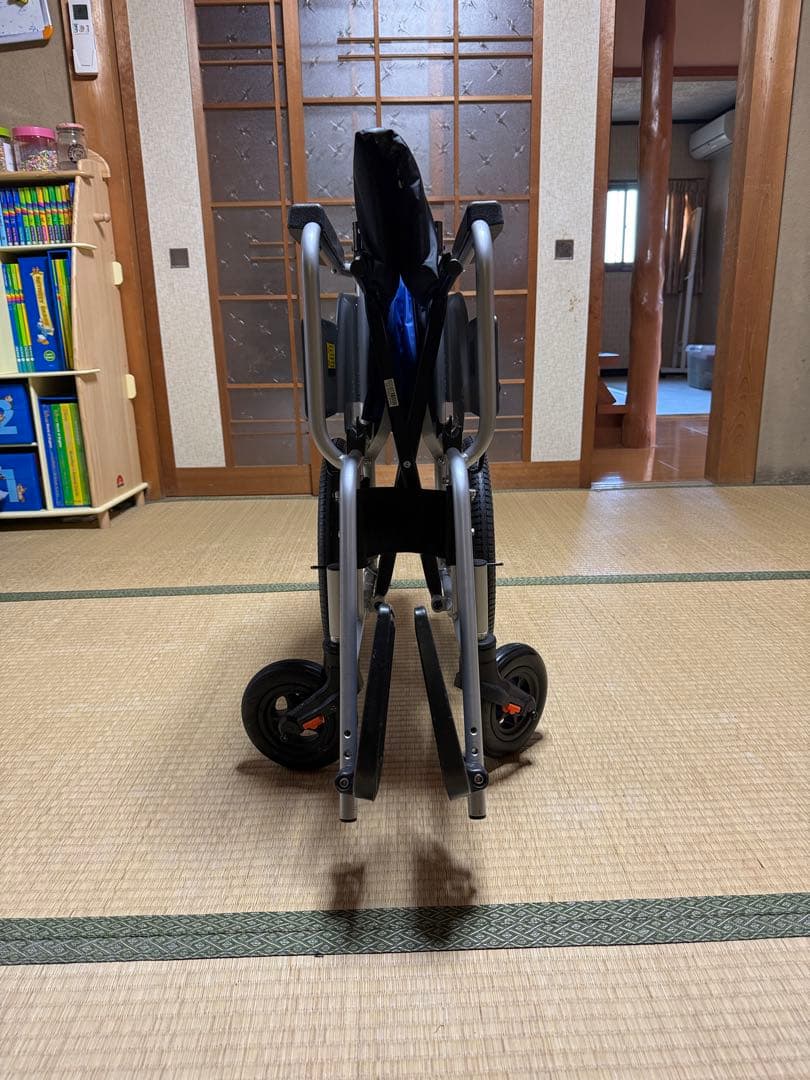 MIKI 車椅子 折りたたみ式 ネイビー 取扱説明書付き