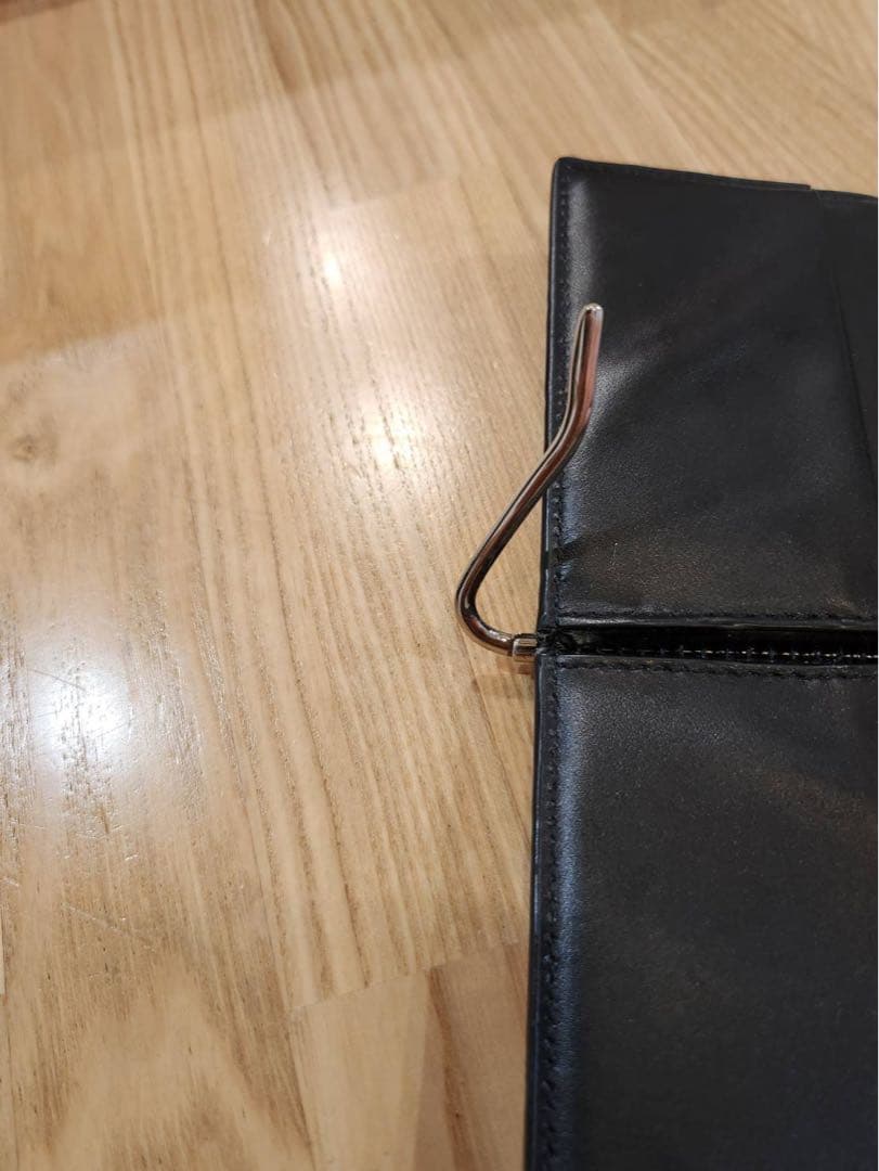 \"美品\"GUCCI ブラック GGパターン マネークリップ