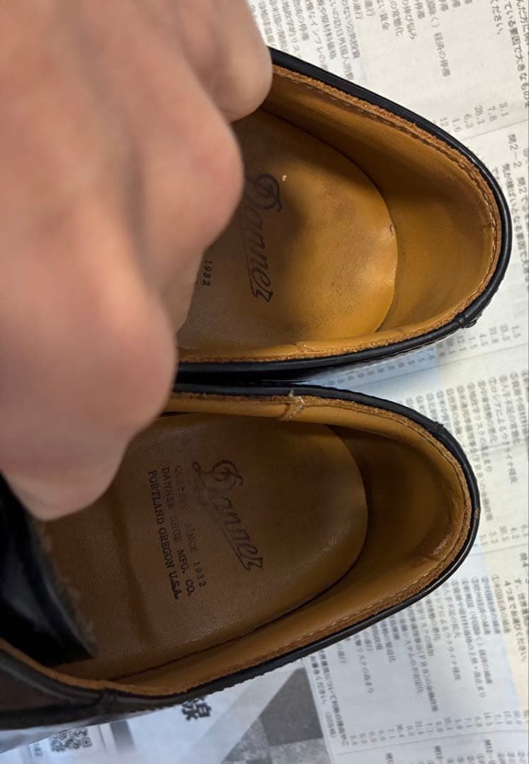 リ*ク様 ダナー ポストマンシューズ D-4300 BLACK 7H 25.5c