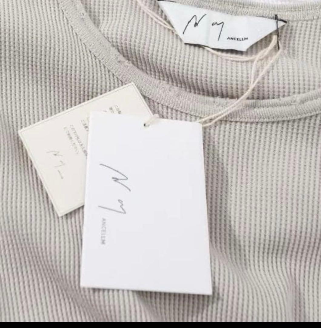 トップス Ancellm DAMAGE WAFFLECREW LS T-SHIRT 1