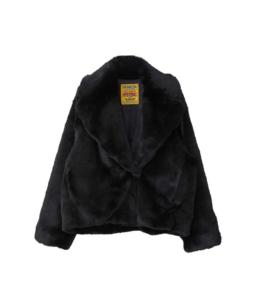 HYSTERIC GLAMOURベアー刺繍フェイクファーブルゾン　ほぼ新品