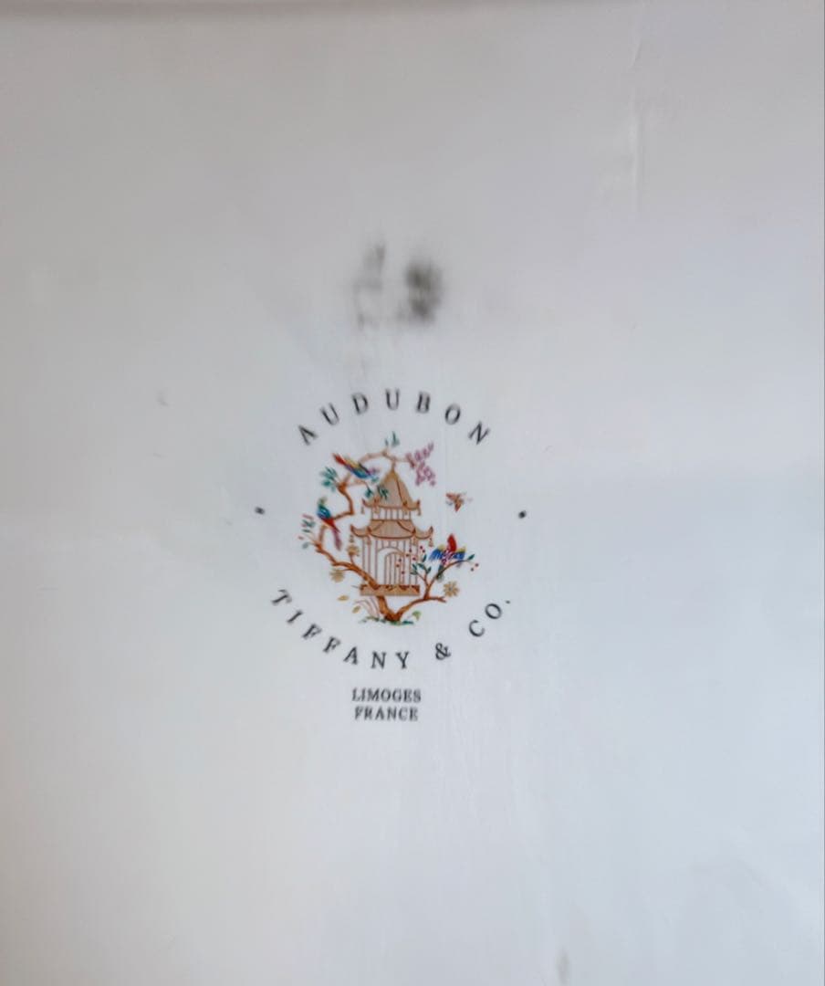 ティファニー オーデュボン リモージュ フランス ★シノワズリ 花鳥 絵皿 飾皿