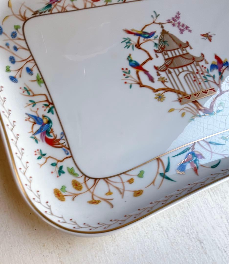 ティファニー オーデュボン リモージュ フランス ★シノワズリ 花鳥 絵皿 飾皿