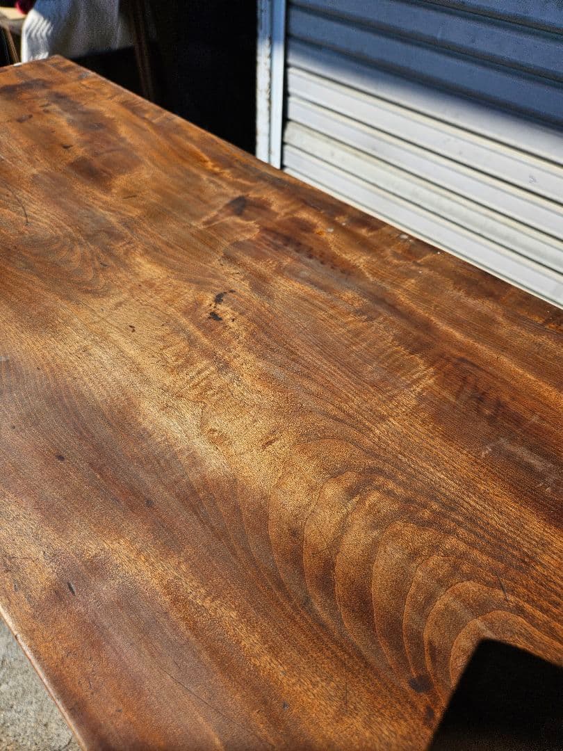 日本のアンティーク 美しい杢目の茶箪笥 無垢材 欅 茶棚 和家具 木製 古民家